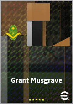 Grant Musgrave eFootball 2026 player card, 69 OVR CF