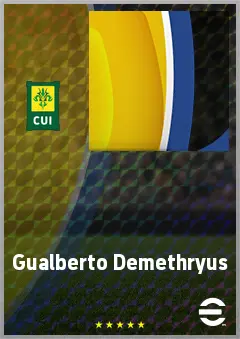 Gualberto Demethryus eFootball 2026 player card, 57 OVR RMF