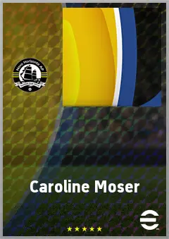 Caroline Moser eFootball 2026 player card, 55 OVR RWF