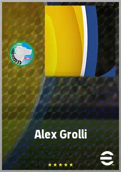 Alex Grolli eFootball 2026 player card, 55 OVR RWF