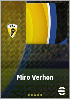 Miro Verhon eFootball 2026 player card, 54 OVR CB