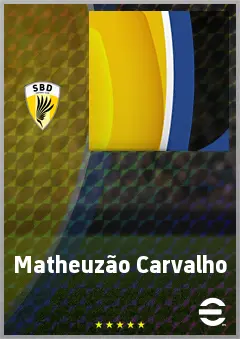 Matheuzão Carvalho eFootball 2026 player card, 58 OVR CMF