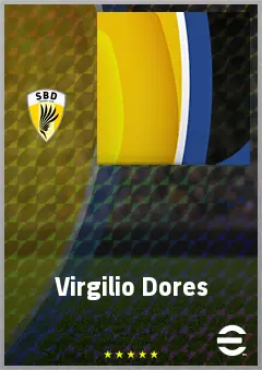 Virgilio Dores eFootball 2026 player card, 55 OVR LWF