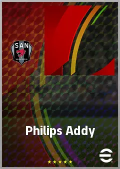 Philips Addy eFootball 2026 player card, 64 OVR CMF