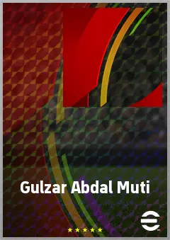 Gulzar Abdal Muti eFootball 2026 player card, 64 OVR LWF