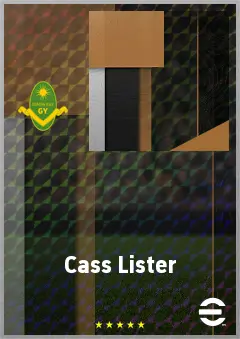 Cass Lister eFootball 2026 player card, 65 OVR CB