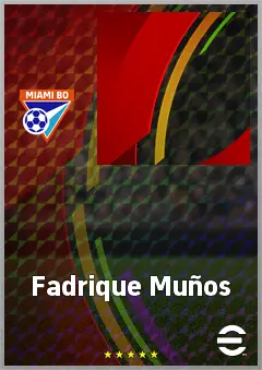 Fadrique Muños eFootball 2026 player card, 67 OVR LWF