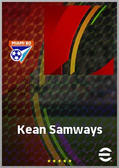 Kean Samways eFootball 2026 player card, 68 OVR AMF