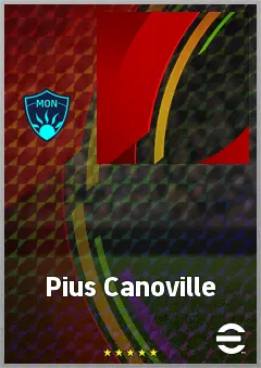 Pius Canoville eFootball 2026 player card, 68 OVR RWF