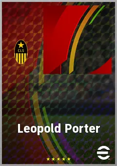 Leopold Porter eFootball 2026 player card, 63 OVR CF