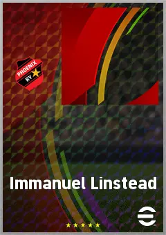 Immanuel Linstead eFootball 2026 player card, 65 OVR CF