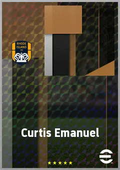 Curtis Emanuel eFootball 2026 player card, 65 OVR CF