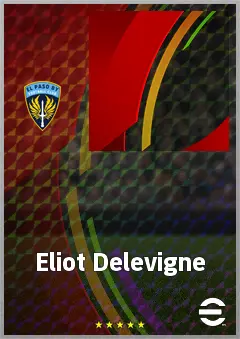 Eliot Delevigne eFootball 2026 player card, 58 OVR CF