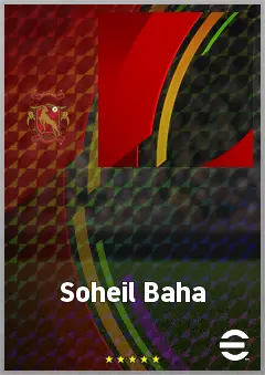 Soheil Baha eFootball 2026 player card, 58 OVR AMF
