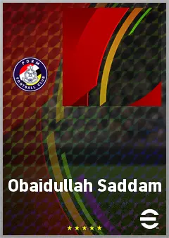 Obaidullah Saddam eFootball 2026 player card, 57 OVR LWF