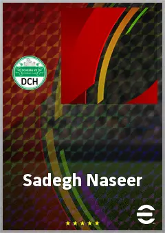 Sadegh Naseer eFootball 2026 player card, 58 OVR AMF