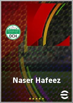 Naser Hafeez eFootball 2026 player card, 58 OVR LMF