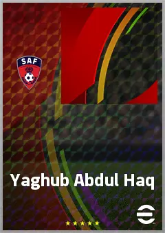 Yaghub Abdul Haq eFootball 2026 player card, 58 OVR CMF