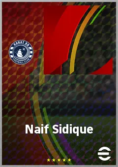 Naif Sidique eFootball 2026 player card, 58 OVR AMF