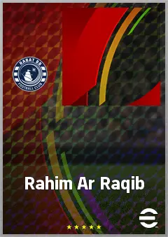Rahim Ar Raqib eFootball 2026 player card, 58 OVR RMF
