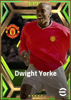Dwight Yorke eFootball 2026 player card, 80 OVR CF