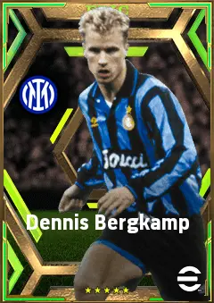Dennis Bergkamp eFootball 2026 player card, 82 OVR SS