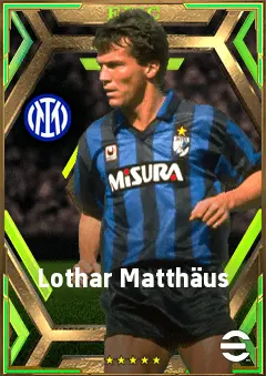 Lothar Matthäus eFootball 2026 player card, 83 OVR DMF