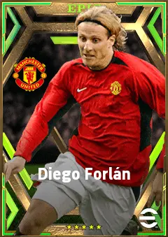 Diego Forlán eFootball 2026 player card, 80 OVR CF