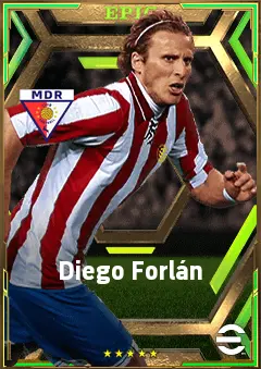 Diego Forlán eFootball 2026 player card, 81 OVR CF