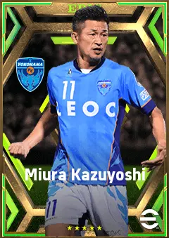 Miura Kazuyoshi eFootball 2026 player card, 72 OVR CF