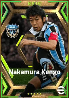 Nakamura Kengo eFootball 2026 player card, 77 OVR AMF