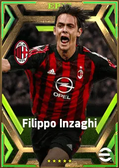 Filippo Inzaghi eFootball 2026 player card, 80 OVR CF