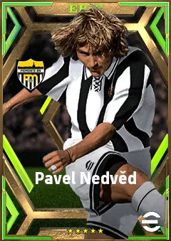 Pavel Nedvěd eFootball 2026 player card, 84 OVR LMF