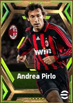 Andrea Pirlo eFootball 2026 player card, 83 OVR DMF