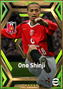 Ono Shinji eFootball 2026 player card, 77 OVR AMF