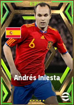 Andrés Iniesta eFootball 2026 player card, 86 OVR CMF