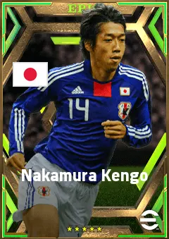 Nakamura Kengo eFootball 2026 player card, 76 OVR AMF