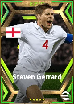 Steven Gerrard eFootball 2026 player card, 83 OVR CMF