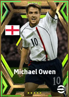 Michael Owen eFootball 2026 player card, 81 OVR CF