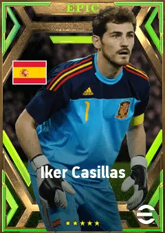 Iker Casillas eFootball 2026 player card, 87 OVR GK