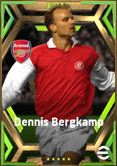 Dennis Bergkamp eFootball 2026 player card, 85 OVR SS