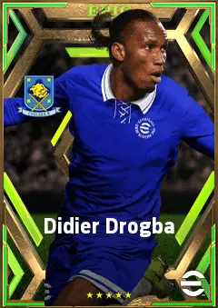 Didier Drogba eFootball 2026 player card, 85 OVR CF
