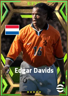 Edgar Davids eFootball 2026 player card, 83 OVR DMF