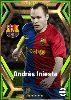 Andrés Iniesta eFootball 2026 player card, 85 OVR CMF