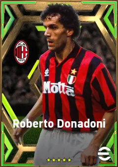 Roberto Donadoni eFootball 2026 player card, 81 OVR RWF