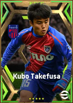 Kubo Takefusa eFootball 2026 player card, 79 OVR RWF