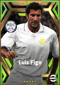 Luís Figo eFootball 2026 player card, 83 OVR RWF