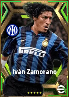 Iván Zamorano eFootball 2026 player card, 81 OVR CF