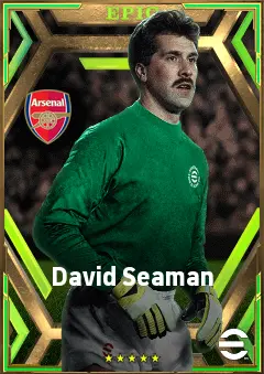 David Seaman eFootball 2026 player card, 82 OVR GK