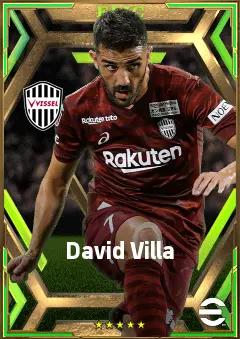 David Villa eFootball 2026 player card, 79 OVR CF